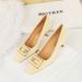 Women's Shoes High Heels, Shallow Mouth Square Head Metal Buckle Decorative High Heels Women's Shoes_vogvips.com