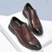 Men's Brogue Oxford Shoes - Classic British Style Formal Dress Shoes For Business & Wedding - Breathable & Comfortable (Black/Brown)_vogvips.com