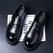 2025 New Men's High-end Shoes With One Foot Kick, Le Fu Shoe Toe Layer, Cowhide Casual Business Leather Shoes, Wedding_vogvips.com