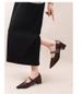 High-quality Soft Popular Style Elegant Shallow-cut Chunky Heel Women's New Pointed-toe Mid-heel Commuting Shoes,_vogvips.com