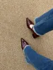 Women's Shoes New Design Chunky Heel Gentle Vintage Minimalist Style Triple Black Commuter Shoes Free Shipping_vogvips.com