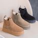 Chelse snow boots soled 2025 new winter with plush and thick women's sponge cake short tube northeast suede_vogvips.com