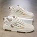 Summer Men's Breathable Canvas Versatile Small White Thick Soled Sports And Casual Flat Shoes, Trendy Shoes For Male_vogvips.com