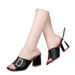 Fashionable And Versatile Open-toe Chunky Heel Mules For Women, Leather High-heeled Summer Sandals_vogvips.com