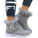 Women's Winter Snow Boots With Side Zipper - Plush Lined, Slip-Resistant Rubber Sole, Casual Comfort For Cold Weather (Black/Gray/Brown/Pink)_vogvips.com