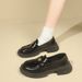 Camellia Loafers, High-end Thick-soled Leather Shoes, Gold Coins, And Single Shoes_vogvips.com