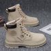 2024 Autumn New Breathable High Top Martin Men's Korean Edition Versatile Anti Slip Work Wear Short Boots Labor_vogvips.com