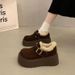 Women's Snow Boots 2025 Autumn Winter New Style Height-Increasing Integrated Fur Versatile Furry Cotton Shoes Thick Sole_vogvips.com