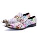 Shi Cong Personalized Printed Men's Leather White Height Increasing Pointed Korean Edition Suit Trendy Shoes_vogvips.com