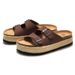 Women's Cork Slippers Summer Thick Soled Beach Sandals Woven Suede Double Buckles New Arrival_vogvips.com