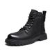 European Warm Series Men's Martin 2025 Thick Sole Genuine Leather Fleece Lined Warm Mid-Calf First Layer Cowhide Casual Work Boots_vogvips.com