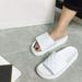 Trendy Flat Slippers For Women Summer New Fashion Embossed Solid Color Thick Sole Indoor Outdoor One-Strap Shoes_vogvips.com
