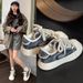 Shell headed canvas in spring 2025, small sporty, thick soled, casual and comfortable board shoes for trendy women_vogvips.com