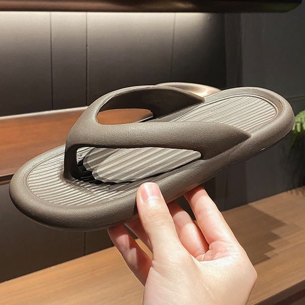 EVA Thick Soled Men In Summer, Cool Slippers Outdoor Wear, Clip Beach Shoes With A Feeling Of Stepping On Poop, Couple_vogvips.com