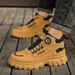 Autumn Men's High-Top Martin Boots, British Retro Work Shoes For Men, Thick Soles, Non-Slip And Wear-Resistant Short Boo_vogvips.com