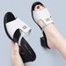 women's 2026 Summer New Model, Korean-style Chunky High-heeled Mid-heel European And American Fashion Round-toe Outdoor_vogvips.com