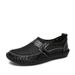 45 46 Mesh Cowhide Crocodile Pattern Stitching Men's Casual Shoes Breathable Large Size_vogvips.com