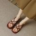 French-style 2026 New Cross-strap Sandals For Women, Vintage Roman Shoes, Open-toed, Versatile, Low-heeled, Genuine_vogvips.com
