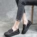 New Women's Loafers First Layer Cowhide Hollow Out Slip-On Breathable Casual Shoes Mesh Soft Leather Sandals_vogvips.com