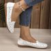 Large Size Popular Women's Shoes Fashionable Hollow Breathable Casual Flats Lightweight And Comfortable Loafers_vogvips.com