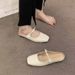 High-End Closed-Toe Mules 2025 Summer New Style Versatile Flat Sandals For Women With Skirts Open-Back Slippers_vogvips.com