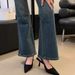 Black Elegant Socialite Peep-Toe Sandals Fairy 2024 New Spring Summer French Style Pointed Toe High Heels Single Shoes_vogvips.com