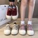 Summer New Flat Sports Thick Soled Bread White Shoes, Women's Niche Versatile Board Casual Trendy Shoes_vogvips.com