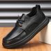 European Warm Series New Casual Leather Shoes For Men, Soft Sole, Trendy, Versatile, Fleece-Lined, Comfortable, Warm, Men's Cotton Shoes,_vogvips.com
