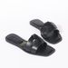 Women's Shoes Summer New Women's Slippers, Gold Cross Strap Embellished Cow Leather Flat Sandals_vogvips.com