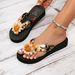 Cross-border European And American Women's Sandals 2026 New Model Bohemian Floral Casual Beach Flat Flip-flops_vogvips.com
