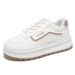 Women's White Sneakers Spring Thick-Soled Korean Version Ins Trendy Height-Increasing Casual Sports Versatile Sneakers T_vogvips.com