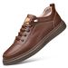Cave Cowhide Men's Board Shoes Genuine Leather Casual Men's Mid-top Leather Shoes Invisible Inner Height Increase Men's Shoes_vogvips.com