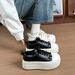 High-end Versatile White Sneakers With Thick Soles Height Increase For Women, 2026 Super Popular New Spring And Autumn_vogvips.com