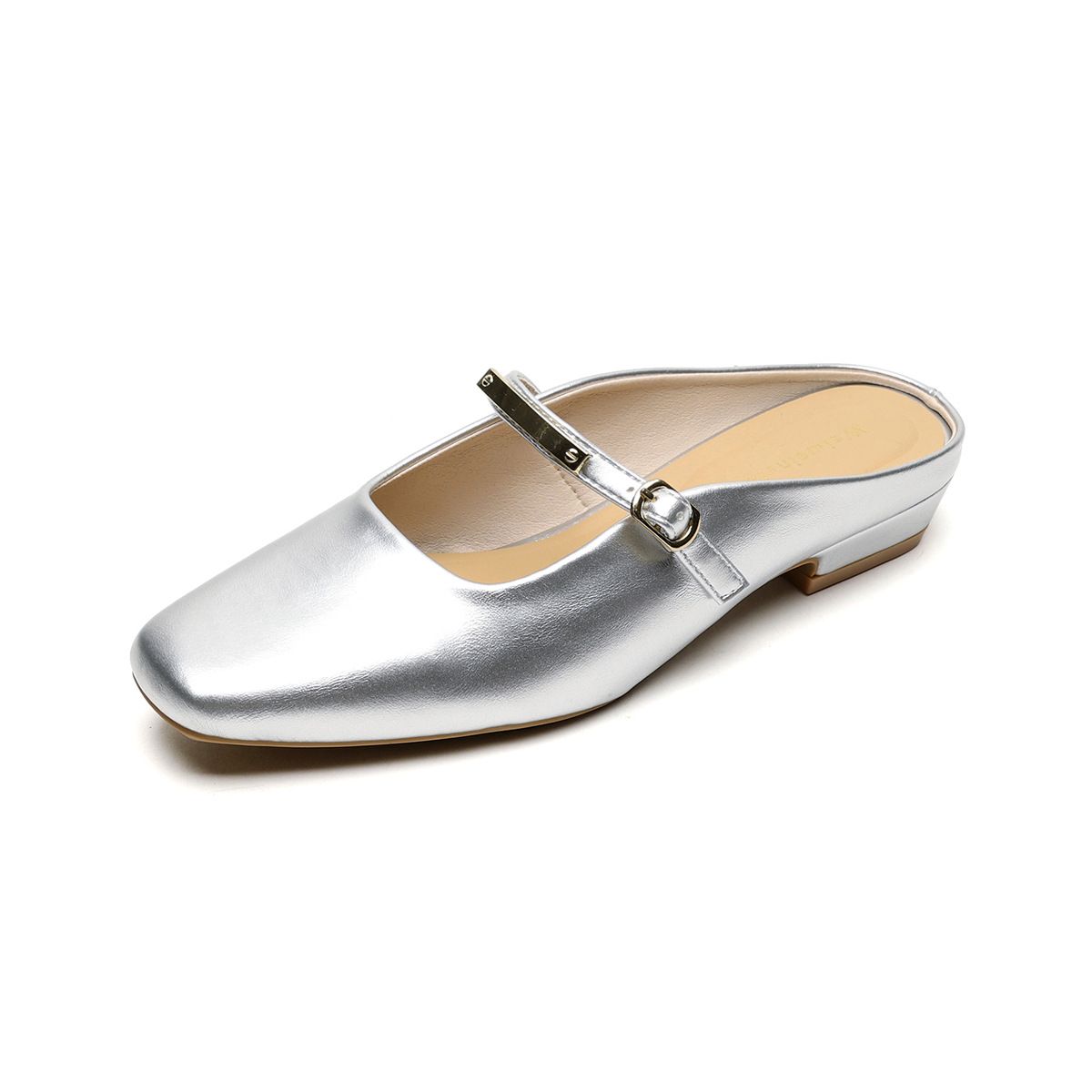 Half Slippers Women's Outdoor Summer Chunky Heel Strappy Slip-On Sandals French Style Closed Toe 1_vogvips.com