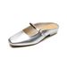 Half Slippers Women's Outdoor Summer Chunky Heel Strappy Slip-On Sandals French Style Closed Toe 1_vogvips.com