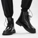 European Warm Series Martin Autumn High-Top Thick-Soled Motorcycle Work Black Men's Mid-Top Trendy Shoes British Style Leather Boots_vogvips.com