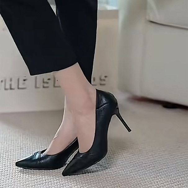 High In Autumn Winter 2025, New Pointed And Thin Heeled Shoes, Korean Style Fashion, Versatile, Light Mouth Nude Single_vogvips.com