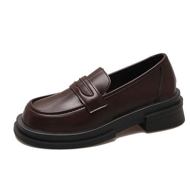 Loafers For Women British Style Flat Spring Autumn Soft Leather Moccasins Summer Black Professional Work Shoes_vogvips.com