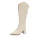 34-43 Large Size Shoes Pointed Toe Long Women's Autumn And Winter New Slimming V-Neck Over-the-Knee High Heels Riding_vogvips.com