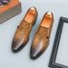 New British Style Height Increasing Pointed Leather Wedge Casual Korean Fashion Men's Trendy Shoes_vogvips.com