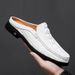 2024 Black Half For Leather Mules Casual Men Fashion Social Big Size Mocassin Elegantes Walking Shoes_vogvips.com