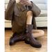 Gravity Belt Buckle Western Knight Women's Autumn And Winter New Item Thick Soled British Style Martin Midsole Boots_vogvips.com