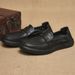 Men's Lefu New One Step Casual Business Top Layer Cowhide Bean Soft Leather Shoes_vogvips.com