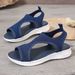 Women's Plus Sandals For Foreign Trade, 2021 Summer New Style, European And American Velcro Rhinestone Beach Sandals,_vogvips.com