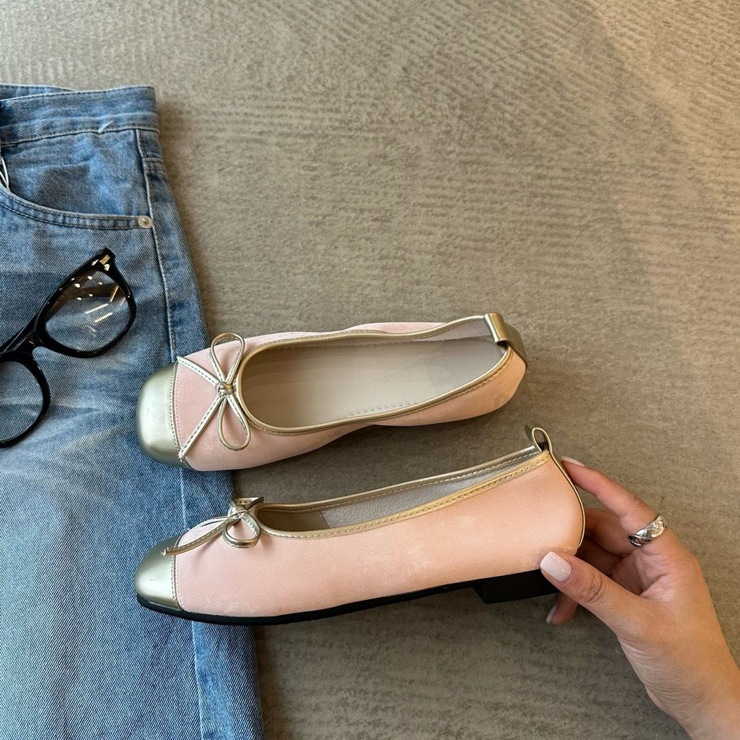 French-tyle Flat Hallow Ingle For Women, 2024 Ummer New Model, Round-toed Retro Mary Jane Oft-oled Bow Ballet_vogvips.com