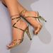 Cross-Border Foreign Trade Plus Size Women's Shoes 2025 Summer New Style 11cm Thin Versatile Elegant Gold High Heel_vogvips.com