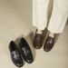 2026 New New In Stock: Women's Thick-Soled Loafers, Genuine Leather Shoes, Slip-On Shoes With Chunky Heels And Metal Buckle_vogvips.com