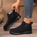 Cross Border Foreign Trade Winter Velvet Women's Cotton Shoes, Warm Mother's Shoes, Flat Bottomed Comfortable Versatile Short Boots, Anti Slip Snow Bo_vogvips.com