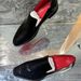 Voyage 2025 Summer Red Sole Men's Leather Business Formal Trendy Casual Pointed Toe Slip-On Hairstylist Shoes_vogvips.com