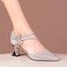Comfortable Soft Leather Party High A Sense Of Sophistication Gold Sandals For Women With Chunky Heels 2025 New Style To_vogvips.com